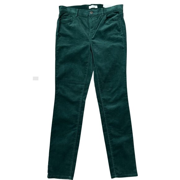 LOFT Velour Skinny Pants in Dark Green Size 27 (4) #504809  NEW - Picture 1 of 5